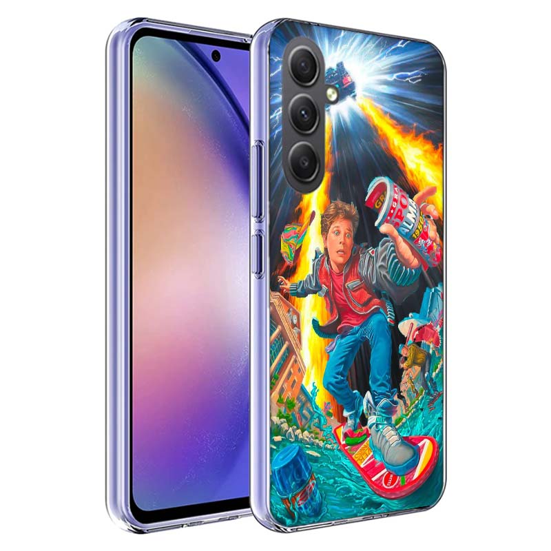 Back To The Future Cover For Samsung A54 A34 A24 A14 A53 A33 A23 A13 A52S A32 A22 A12 Phone Galaxy A03 A04 A02S A42 A73 TPU Case