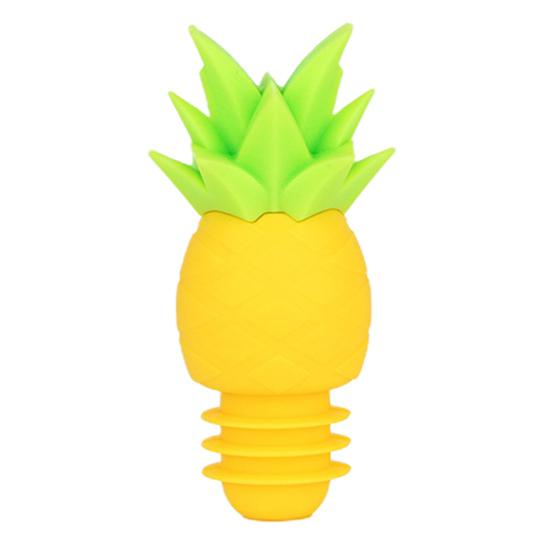 Wine Stopper Variety Styles 3D Pineapple Design Silicone Wine Glass Charms Easy To Use Leak-proof Wine Stopper
