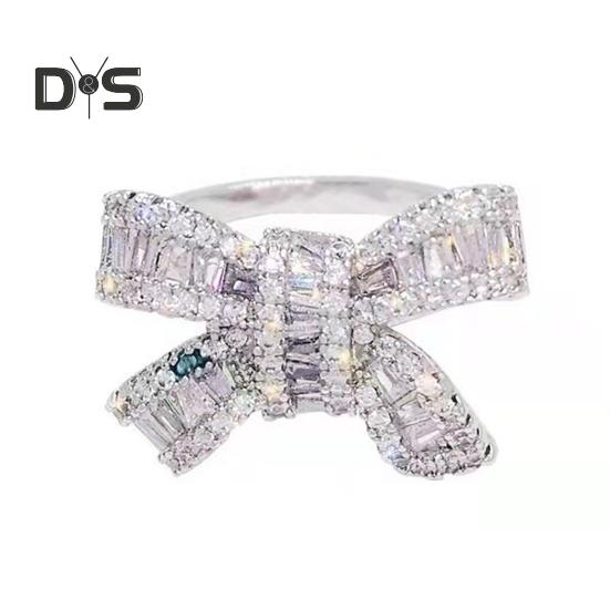 

Женское кольцо-бантик со стразами, полированное сплавом, кольцо для предложения, много размеров, обручальное кольцо, женское украшение на палец для выпускного вечера US 8