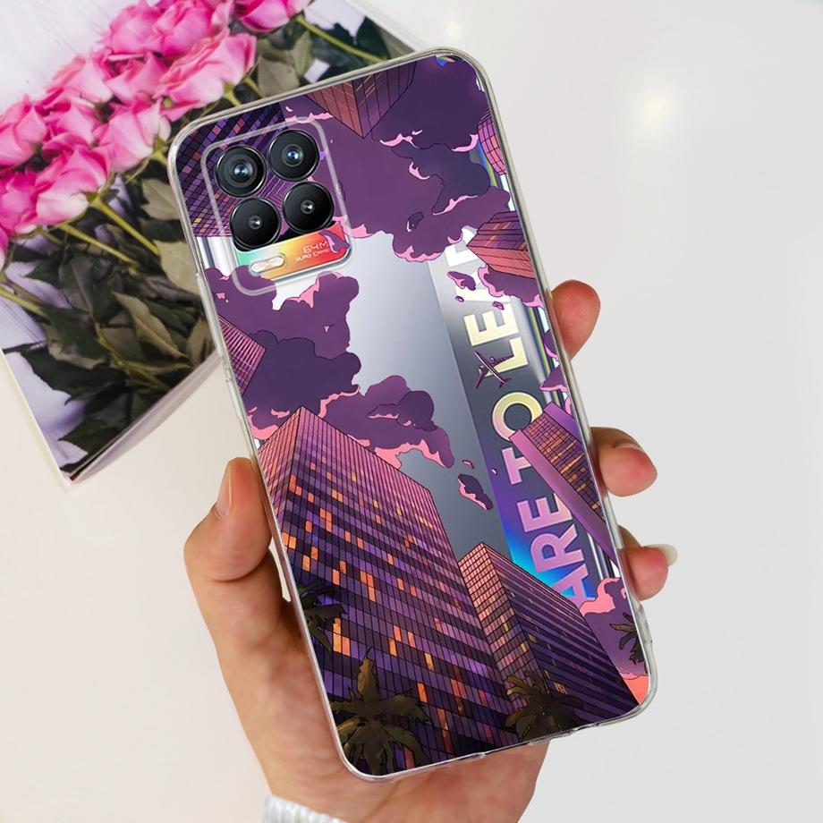 For Realme 8 8i 8Pro 4G 5G Phone Case Clear Soft TPU Silicone Back Cover Cool Cartoon Girly Bumper On Realme8 8 Pro Slim Coques