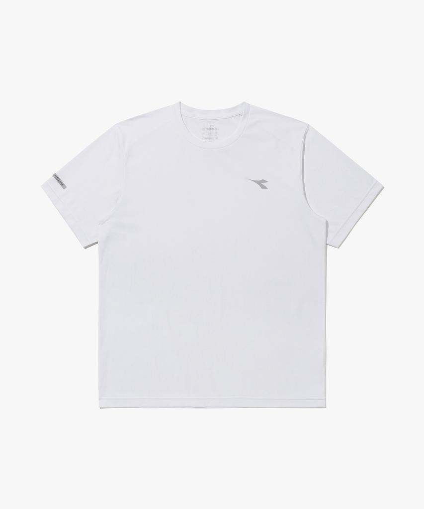 Diadora Basic Logo Performance Short Sleeve T-Shirt Off White
