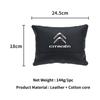 Car Seat Hanging Headrest Leather Neck Pillow Head Protector Accessories For Citroen C4 C3 C5 C1 C2 VTS Berlingo Celysee Xsara