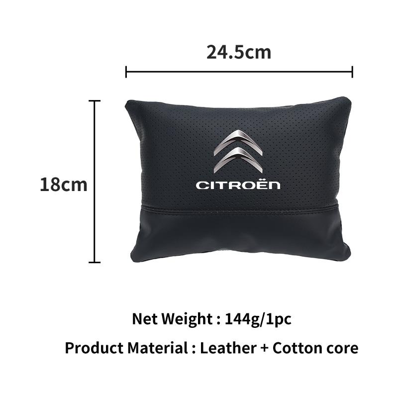 Car Seat Hanging Headrest Leather Neck Pillow Head Protector Accessories For Citroen C4 C3 C5 C1 C2 VTS Berlingo Celysee Xsara