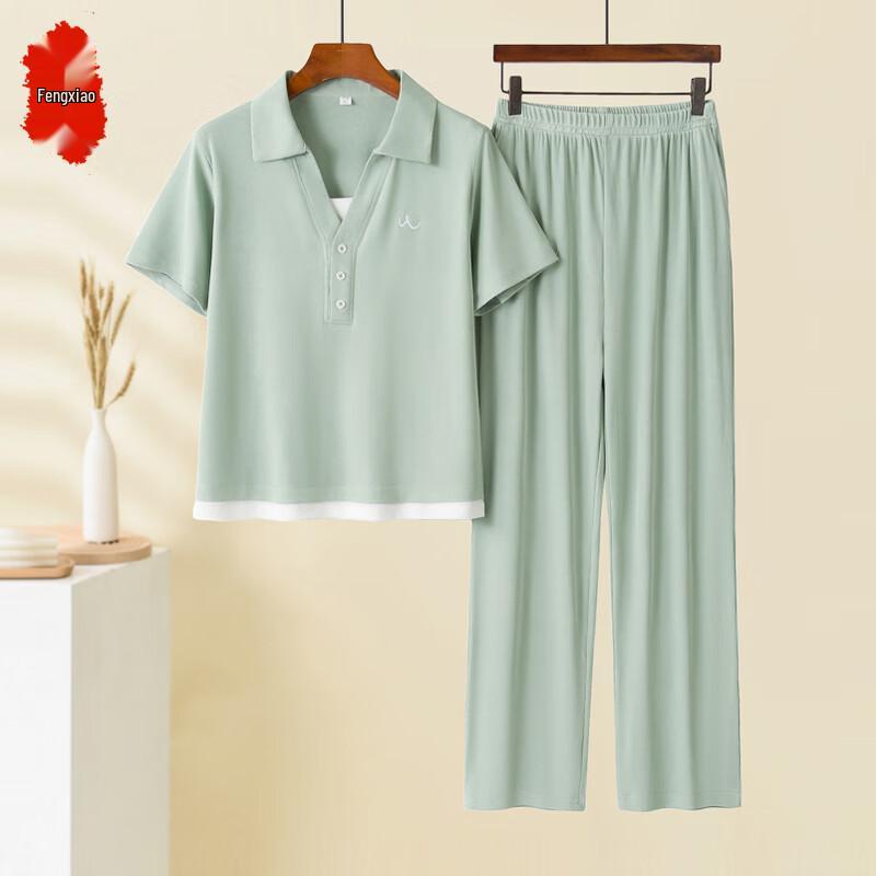 

Mid-Aged Women s Summer Casual Sportswear Set L