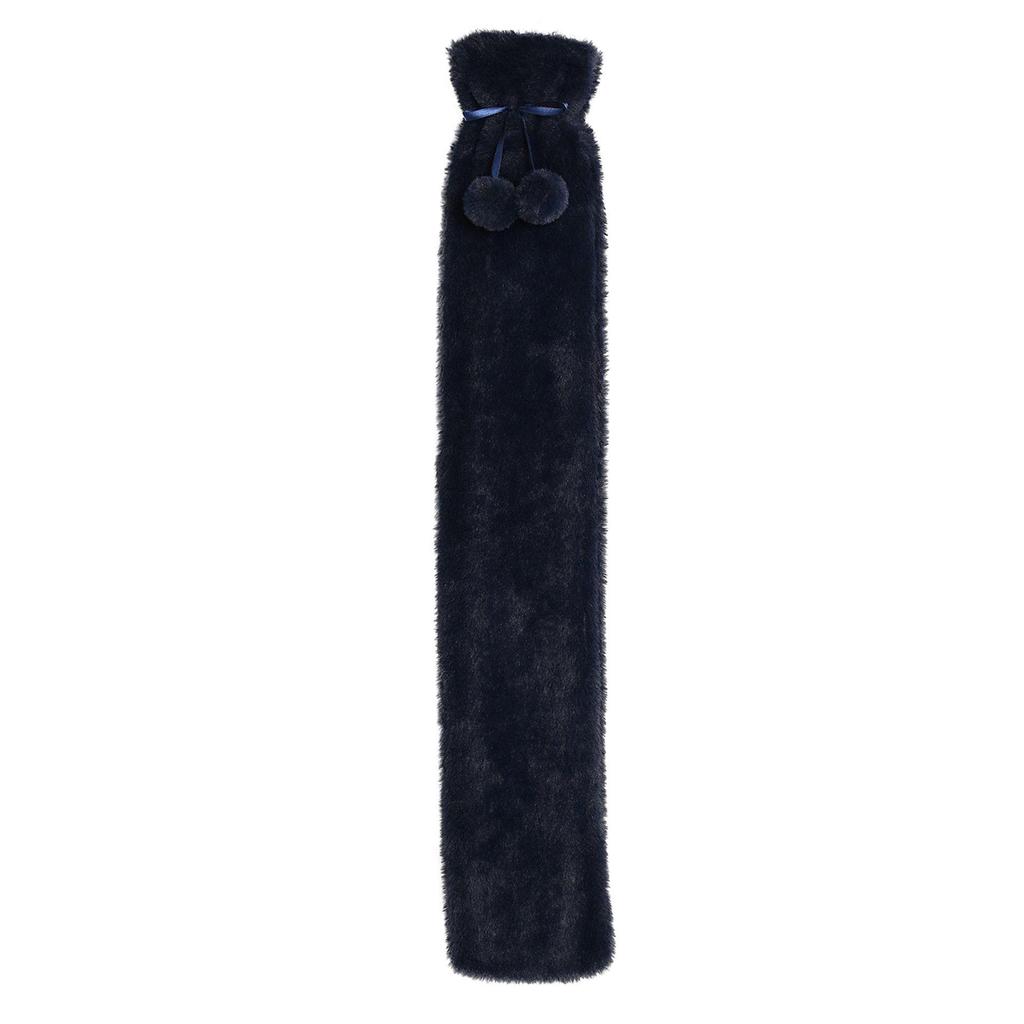 Sophia Layers Soft Faux Fur 1.7L Long Hot Water Bottle - Navy Blue