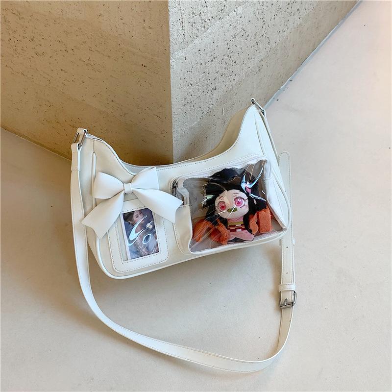 New Niche Design Sweet Cool Ulzzang Ita Bag Y2K Comic Exhibition Crossbody Bag Fashionable and Beautiful JK Uniform Shoulder Bag