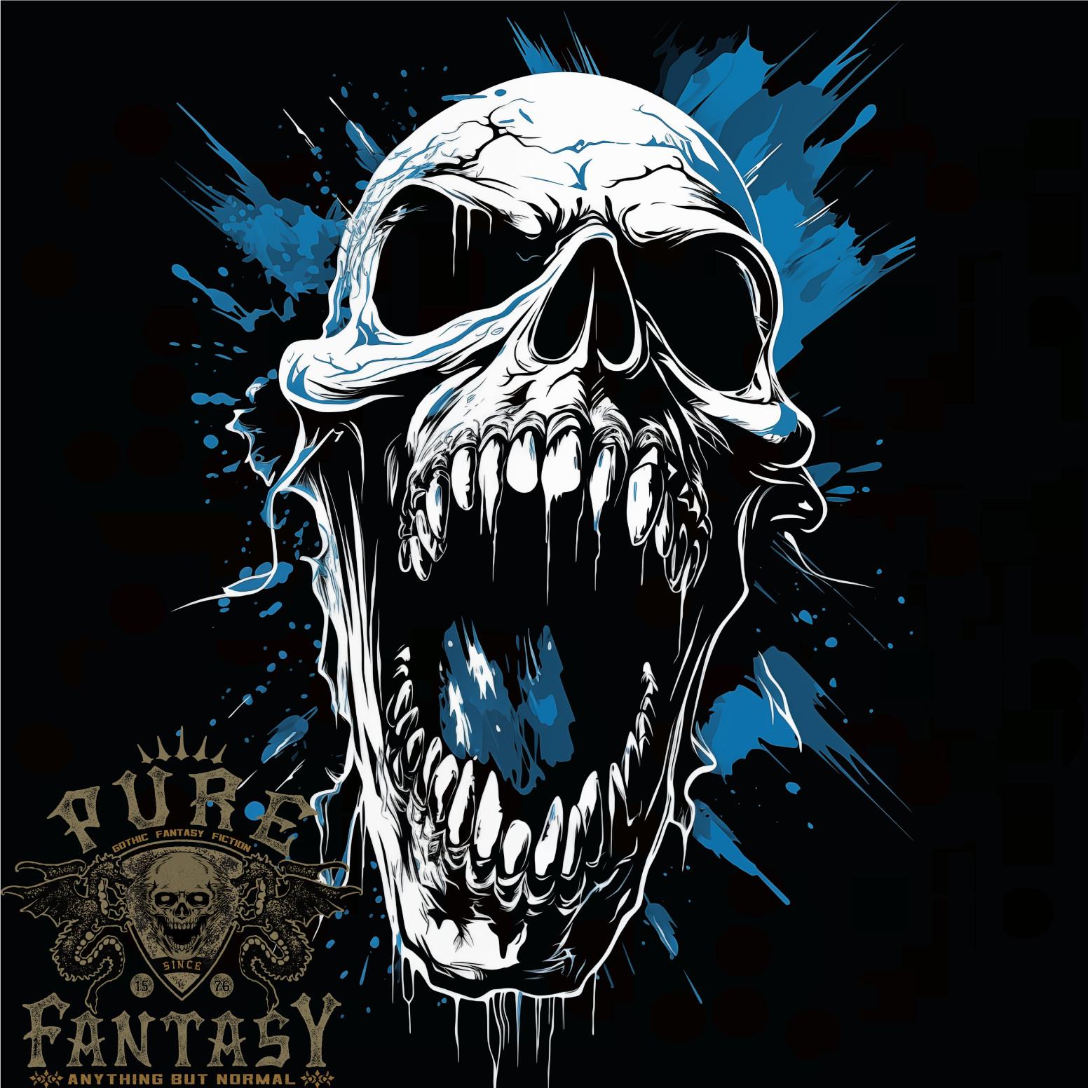 Screaming Skull Goth Horror Gothic Heavy Metal Mens T-shirt Cotton XL