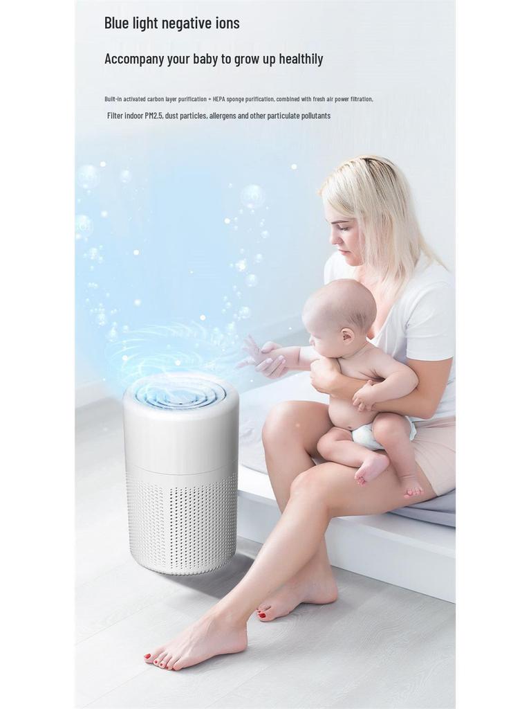 USB Desktop Air Purifier with Negative Ion Deodorizer