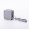 Fashion Solid Color Coin Purse Square with Zipper Storage Bag with Handle Silicone Makeup Bag Multi-Purpose Use