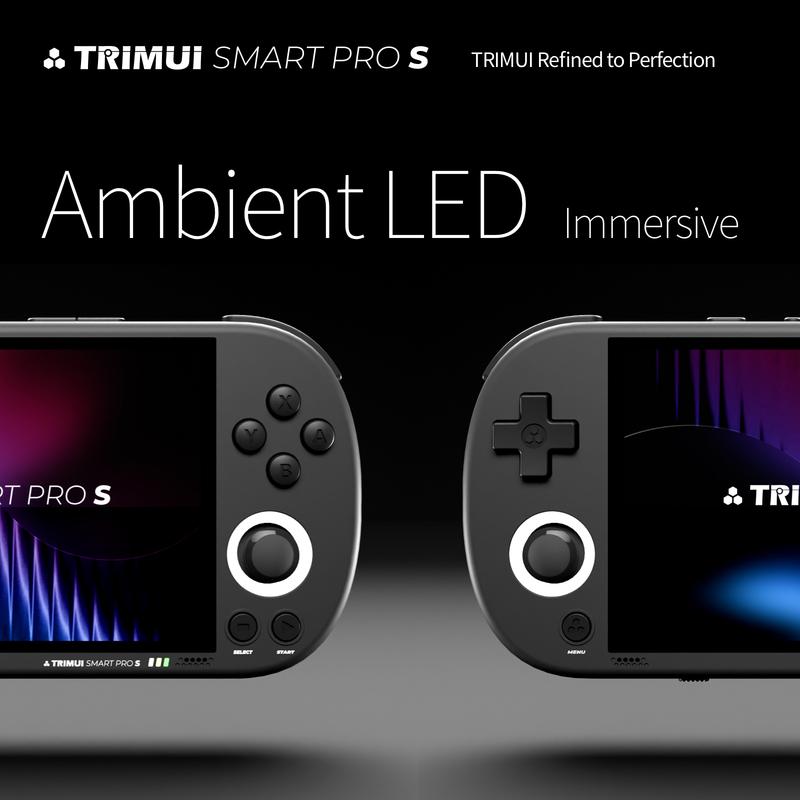 Trimui Smart Pro S Handheld Game Console Linux System TMR Joystick RGB Lighting Ambient LED 5000mAh Retro Video Game Player New