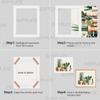 12Pcs Pre Cut Photo Matting Picture Mat Board Kit 5 x 7in/6 x 8in/8 x 10in/10 x 12in White Hollow Rectangle Paper Blank Display Album Pack