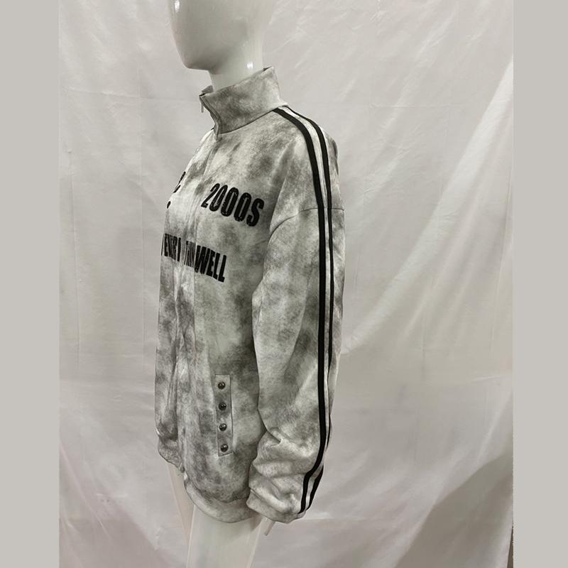 Europeisk och amerikansk retro vintage tvättad hoodie med dragkedja för män och kvinnor, lös och avslappnad