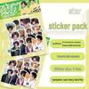 Korean Star Laser Sticker Pack - 50 Sheet DIY Stationery Decoration