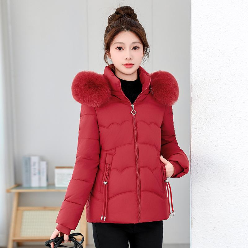 Short cotton-padded clothes women's new winter big fur collar cotton-padded clothes warm and cold-resistant cotton-padded jackets