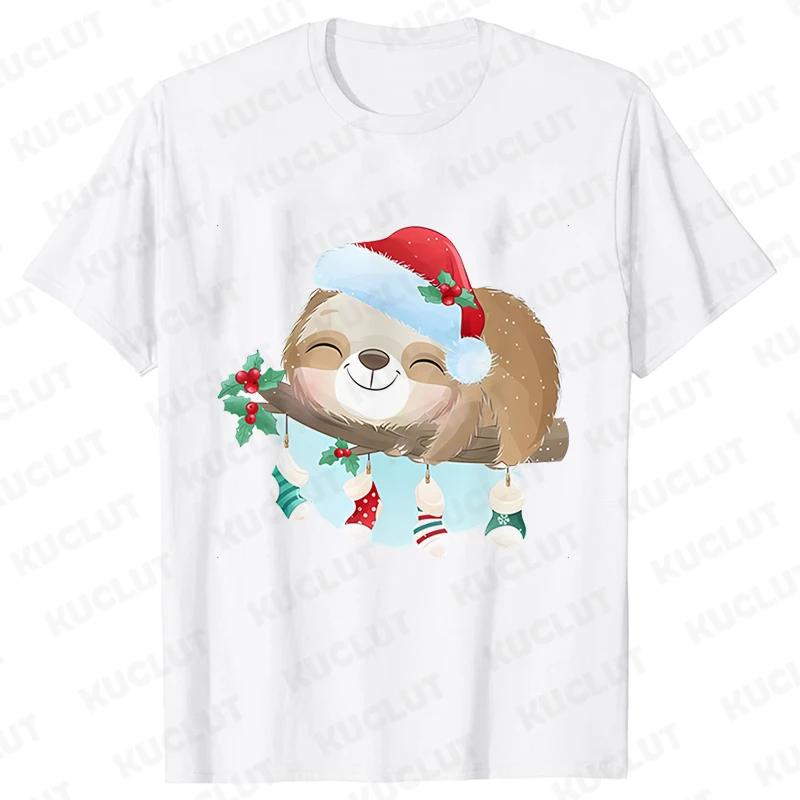 Módní lenochod tričko s krátkým rukávem Y2k trička pro ženy vtipná vánoční světýlka trička dámské halenky korejský ležérní streetwear