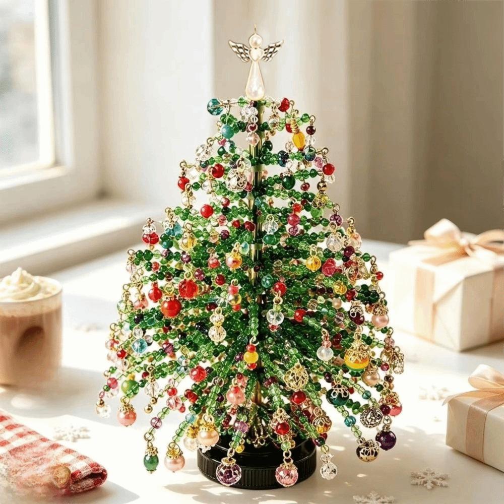 Handmade Halloween Tree Making Kit Crystal Bead Mini Bead Weaving Set Christmas