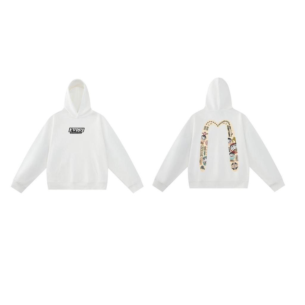 EVISU Fukujin 2025 Spring/Autumn Letter Print Hoodie