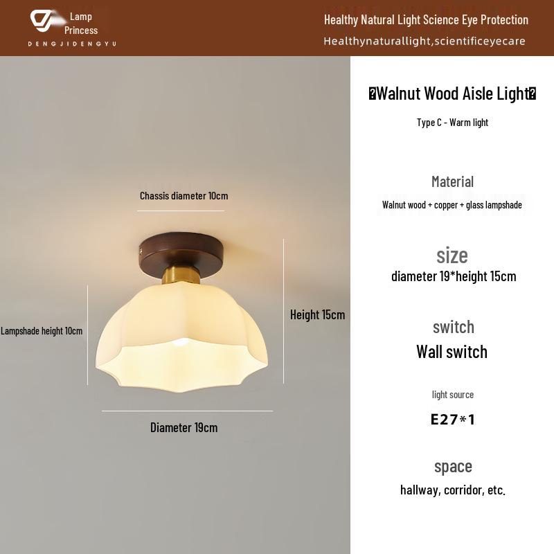 Casagd French Retro Chinese Style Hallway Ceiling Light - Creative Designer Balcony & Corridor Lighting