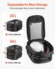 Motorcycle Tail Bag, 22-34 L Expandable Motorcycle Rear Seat Bag with Waterproof Rain Cover, Outdoor Sports Motorbike Luggage Storage Backpack Handbag