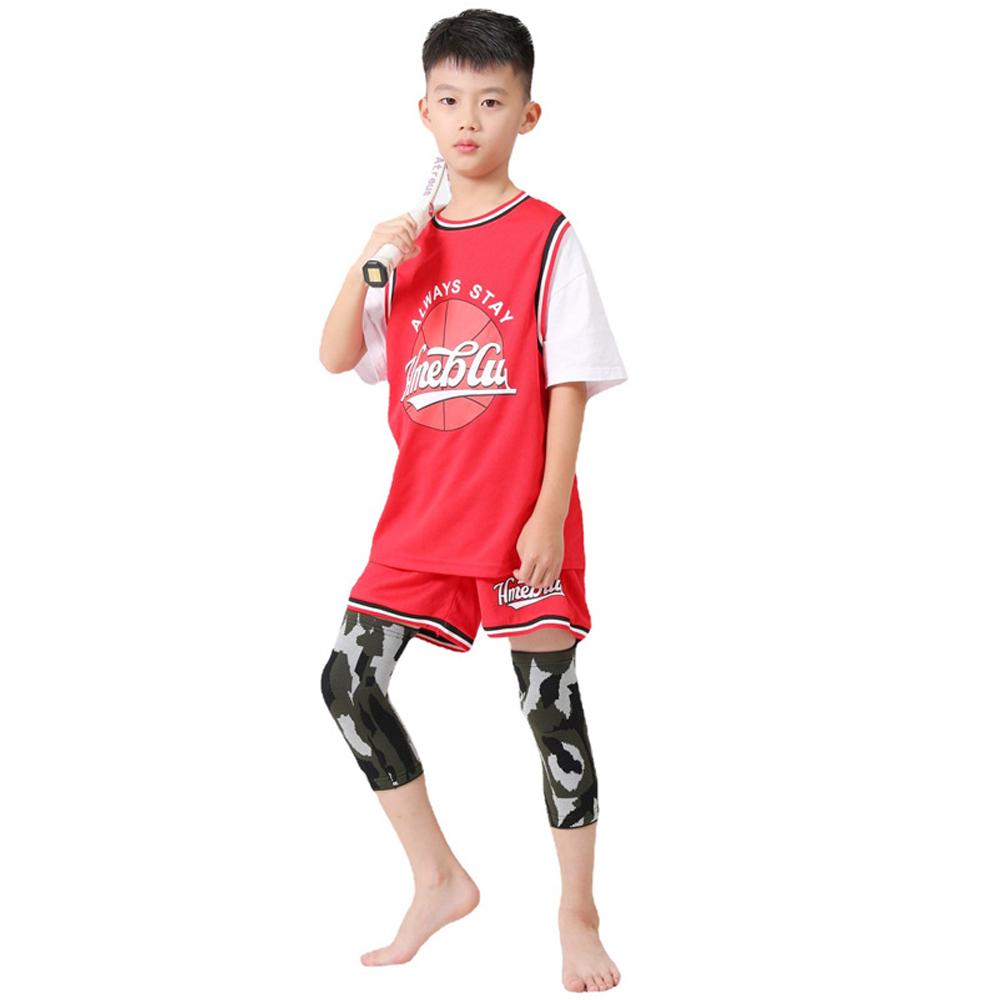 1 Pair Kids Elbow Knee Brace Children Patella Pad Support Breathable Flexible Elastic Knee Protector Compression Knee Sleeves