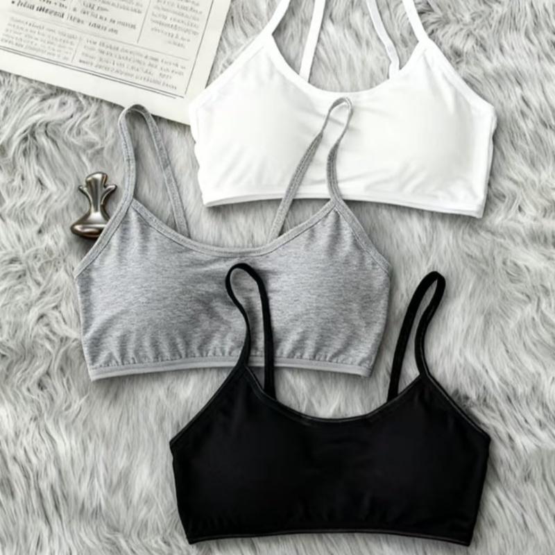 

Тренувальний бюстгальтер для дівчаток 8-16 років, 3 шт., дихаючий підлітковий бюстгальтер, бавовняний бюстгальтер для дівчаток, нижня білизна. 30-45KG різнокольоровий