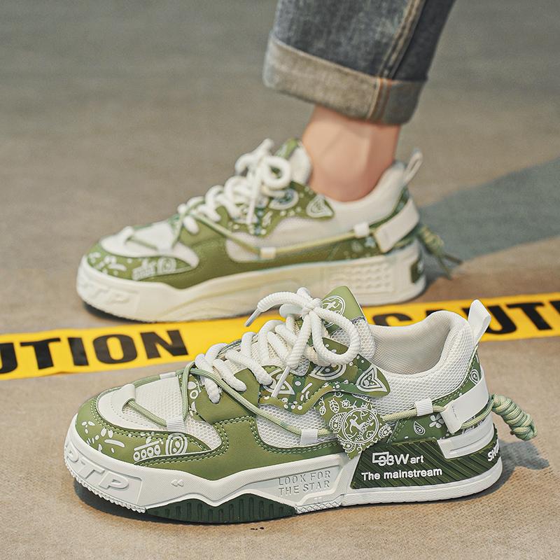 New Fashion Versatile Men's Casual Mesh Lace Breathable Sports Shoes Spring and Autumn Outdoor Versatile Men's Board Shoes 39-44