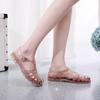 Women's Breathable Crystal Flat Sandals - Summer Outdoor Closed-Toe