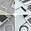 Coiled USB C Keyboards Cable Braided Detachable Aviation Type C Mechanical Keyboards Cable 1.6M