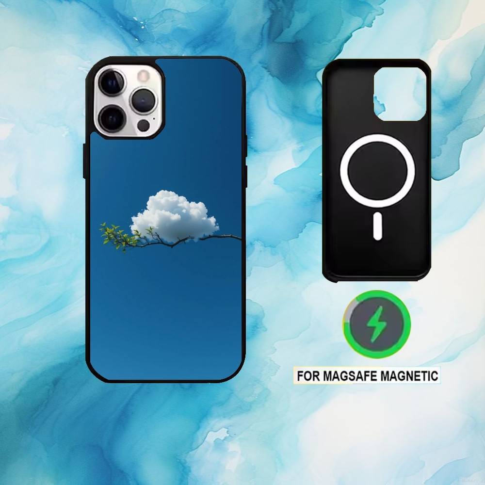 Cloudy Whimsy Phone Case For iPhone17,16,15,14,13,12,11 Plus,Pro Max Magnetic For Magsafe Wireless Charging