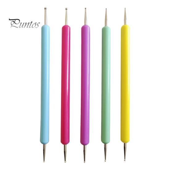 

5 шт./компл. ручка для точек на ногтях с двойной головкой, ручка для тиснения, стилус для прорисовки узоров, инструменты для маникюра своими руками 5pcs