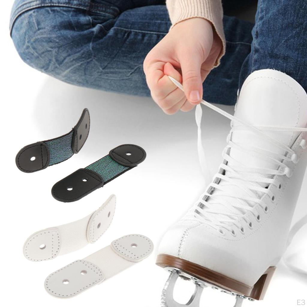 2Pcs Figure Skating Lace Straps .9in x1.2in Boots Laces Protection for Dance All Shoe Size