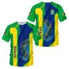 Tshirts 3D Print Brazil Flag National Emblem Summer T Shirt Fashion Kids Casual Boys Girls Round Neck Tshirt Tops Tee Clothes
