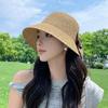Foldable Women Sun Hat Wide Brim Women's Straw Panama Hat Summer Beach Sun Hat  For Women Outdoor