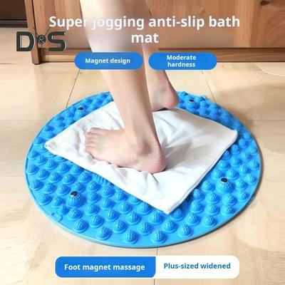 Round Foot Massager Mat Feet Pain Relief Muscle Relaxation Kids Adults Anti-slip Foldable Acupressure Pad Portable Stone Walking Massage Tool