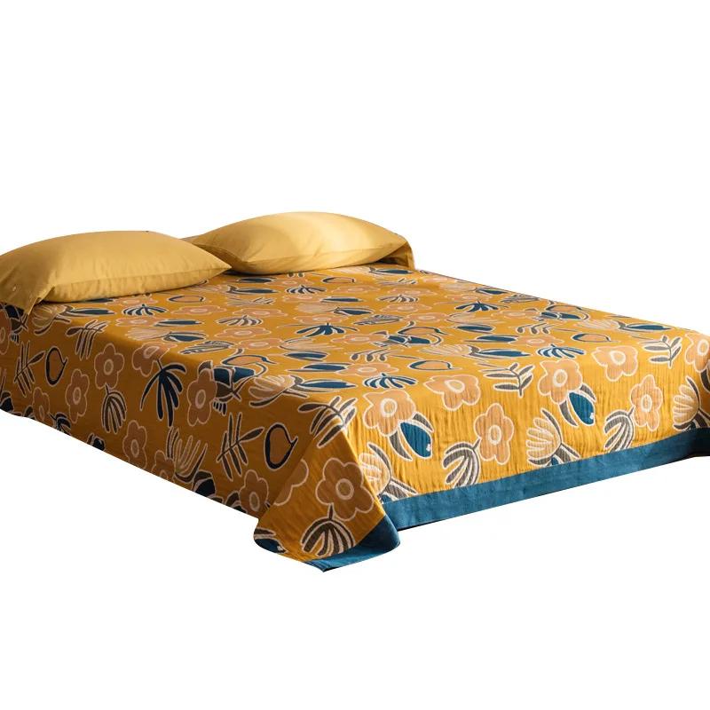 Japanese Cotton Blanket and Throws Livingroom Decor Sofa Towel Four Seasons Flowers Nap Blanket Double Bedroom Soft Bedspread