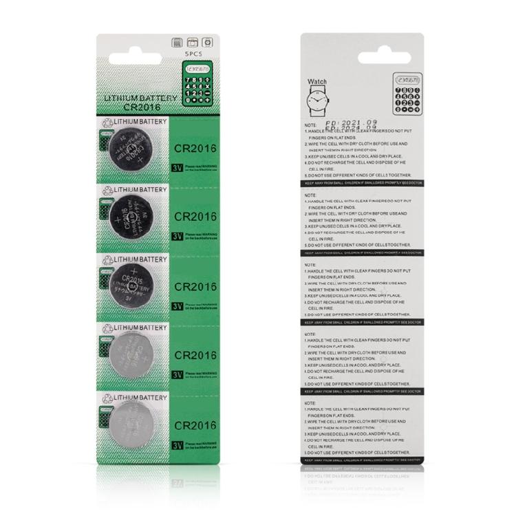 5pc/10pc Essential CR2016 Batteries Versatility Button Cells Battery Power Sources Highly Capacity Coin Cells Battery
