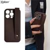 Custodia in Pelle con Porta Cinturino da Polso di Lusso per iPhone 17 16 Pro Max 15 13 12 14 Plus Protezione Lente Copertura Morbida in Silicone Antiurto
