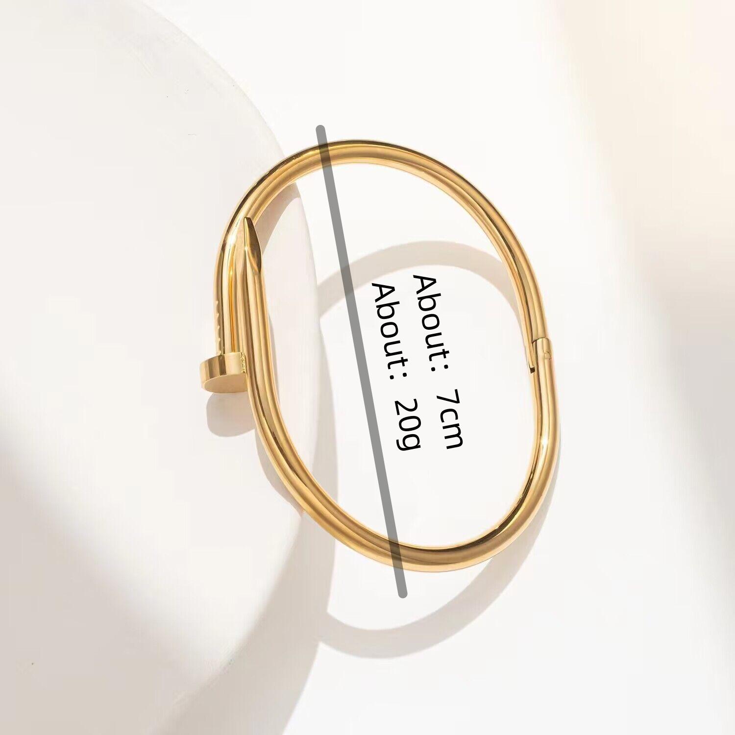 

UILZ Simple 316 Nail Light Luxury Titanium Steel Jewelry Women s High Quality Bracelet Multi Functional Non-fading Hand Jewelry