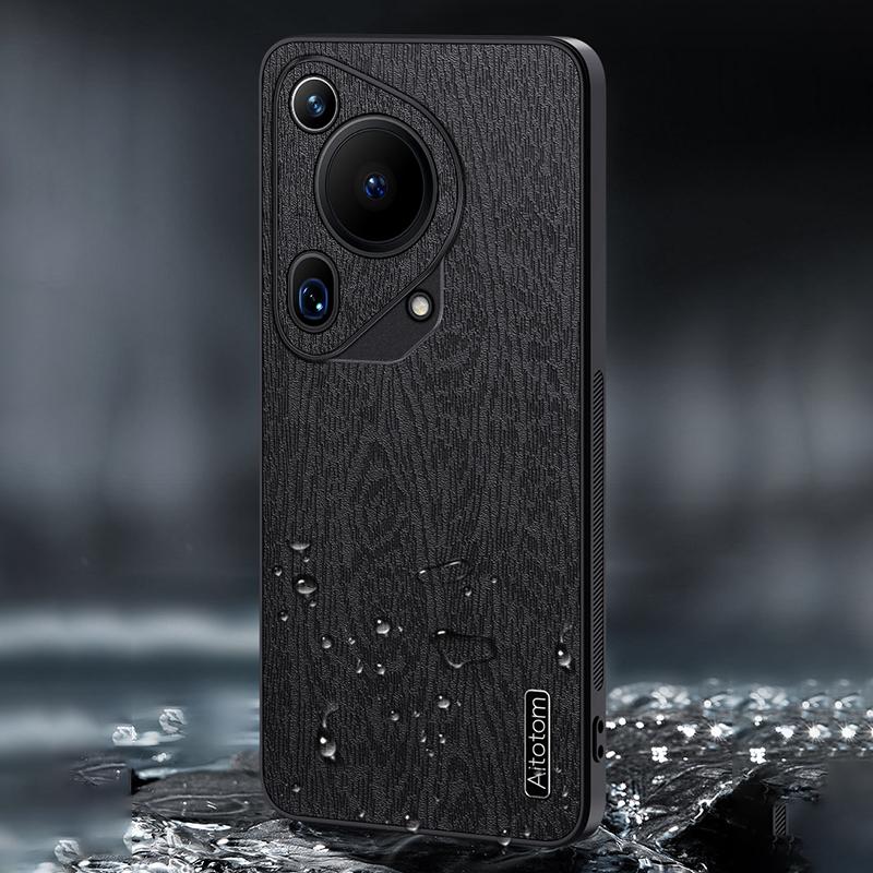 For Huawei Pura 70 Ultra Cases Wood Texture PU+PC+TPU Phone Cover