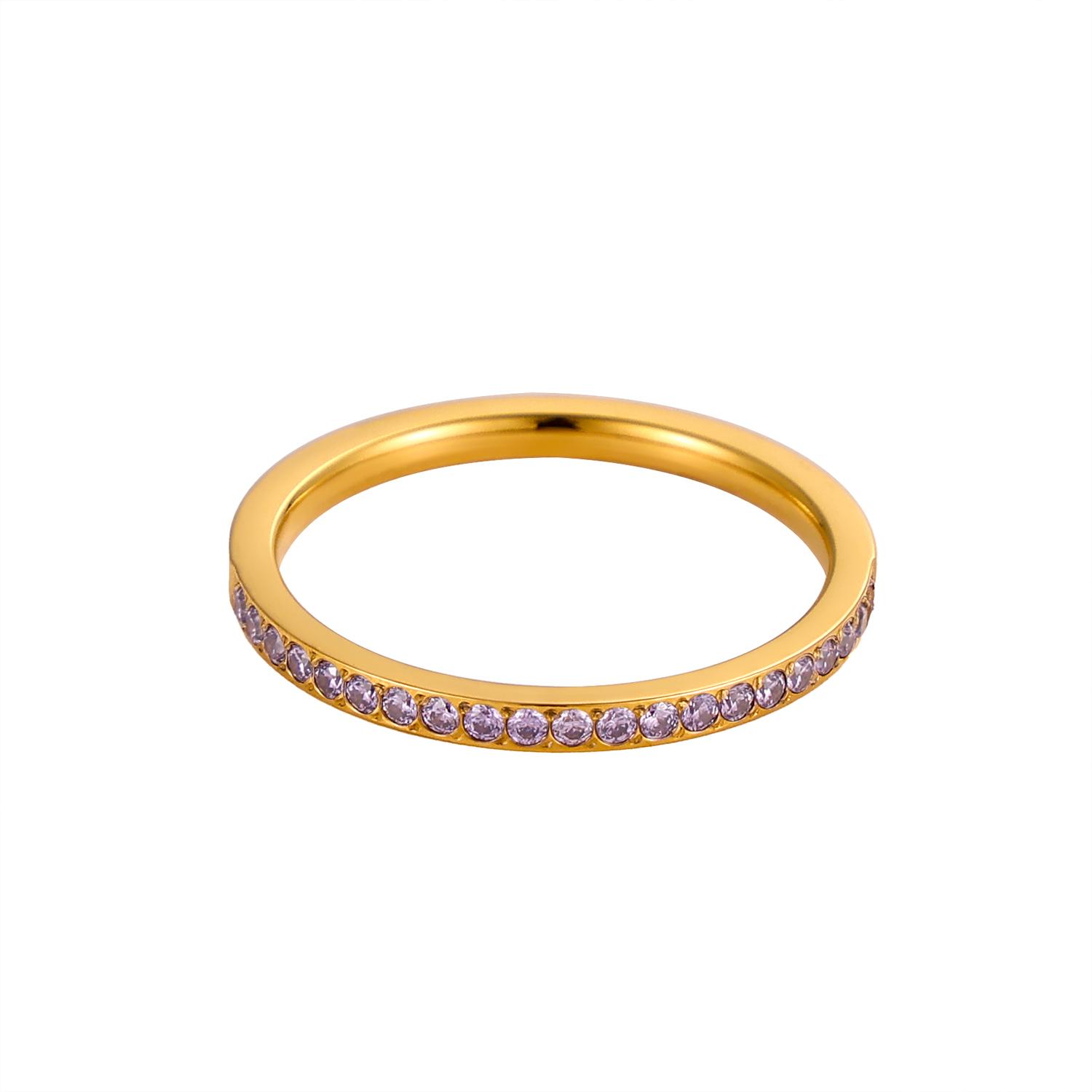 

CARLIDANA Mini Zircon 12 Birthstone Rings for Women Stainless Steel Gold Color Finger Ring Engagement Wedding Jewelry Gift 9