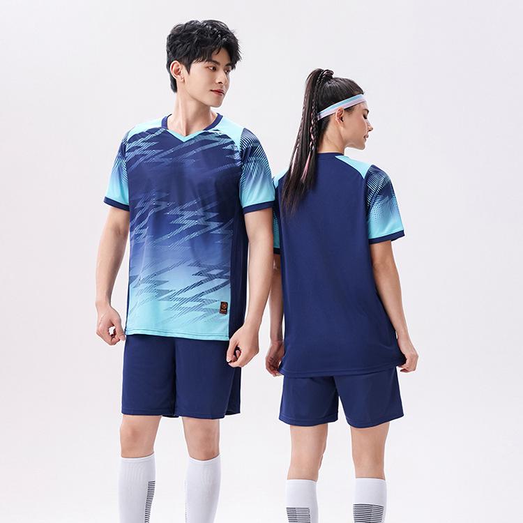 New Football Suit Sports Boys Training Suit Children'S Women'S Quick-Drying Short-Sleeved Jersey Summer Digital Printing