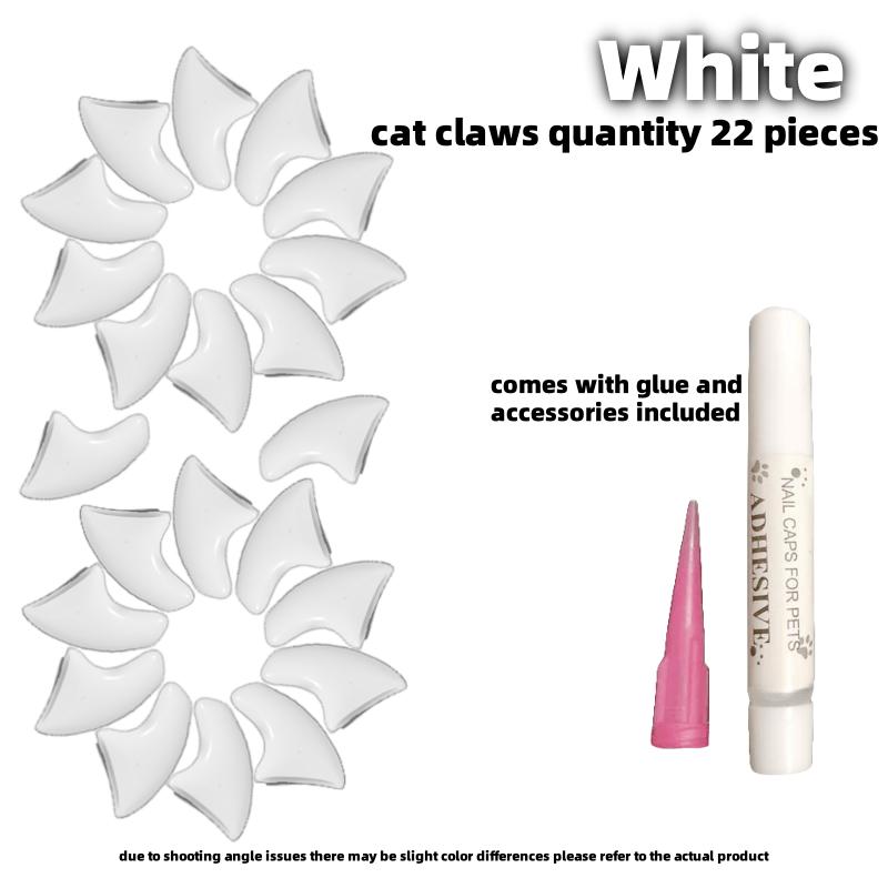 20 Stück Schicke Kratzfeste Haustier-Nagelkappen für Katzen - Strapazierfähiges PVC, Nicht-Elektrisch, Modisches Katzenzubehör-Set