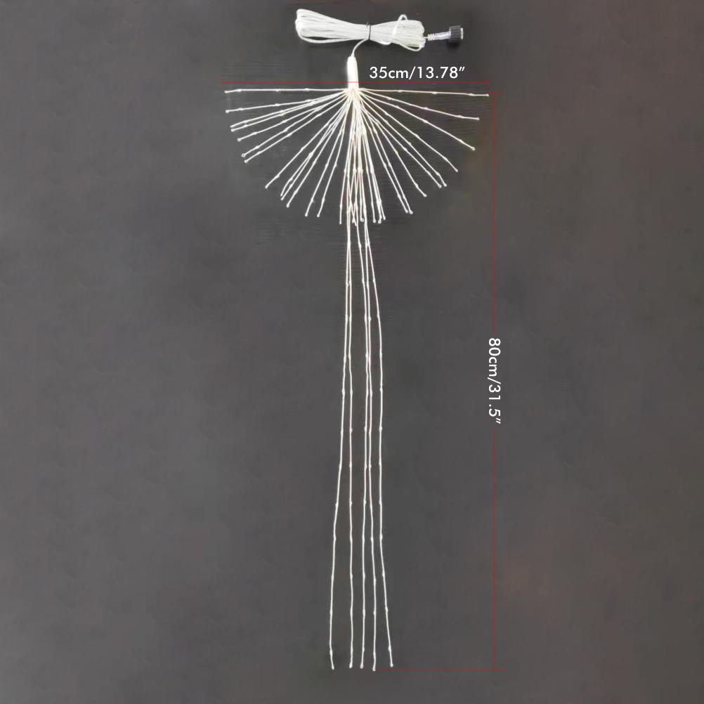 LED Copper Wire Light Waterproof Fireworks Fairy Lights with Remote Control for Yard Garden Decoration