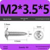 PWA Nickel-Plated Carbon Steel Self-Tapping Screws with Washer, White Zinc Cross Head, Pointed Tail, Sizes: 1.6/1.8/2/2.5