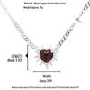 Blue & White Gradient Crushed Ice Heart Necklace - Women's Light Luxury Niche Clavicle Chain, Cool Original Design.