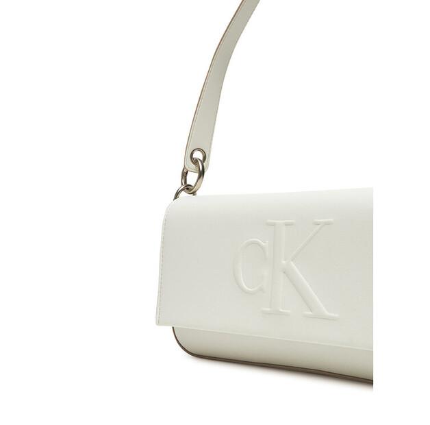 Tasche Calvin Klein Calvin Klein Sculpted Flap Schulterbeutel LV04K3148G weiß