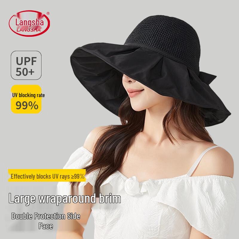 LangSha Women s Wide Brim UV Protection Sun Hat One Size