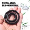 Men's Twisted Tire Double Silicone Locking Ring Dual-Ring Delay Sleeve Deep Stimulation Adult Toy
