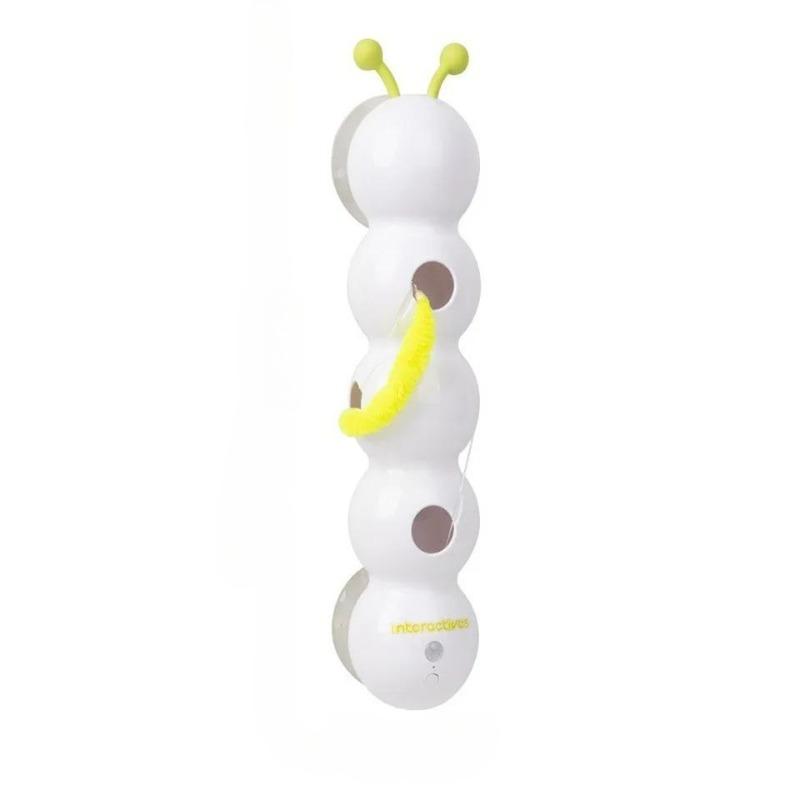 1Pc Intelligent Interactive Cat Toy with Replaceable Prey Tail Smart Motion Worm Cat Toy for Indoor Cats Interactive Caterpillar Design Cat Dog Toy