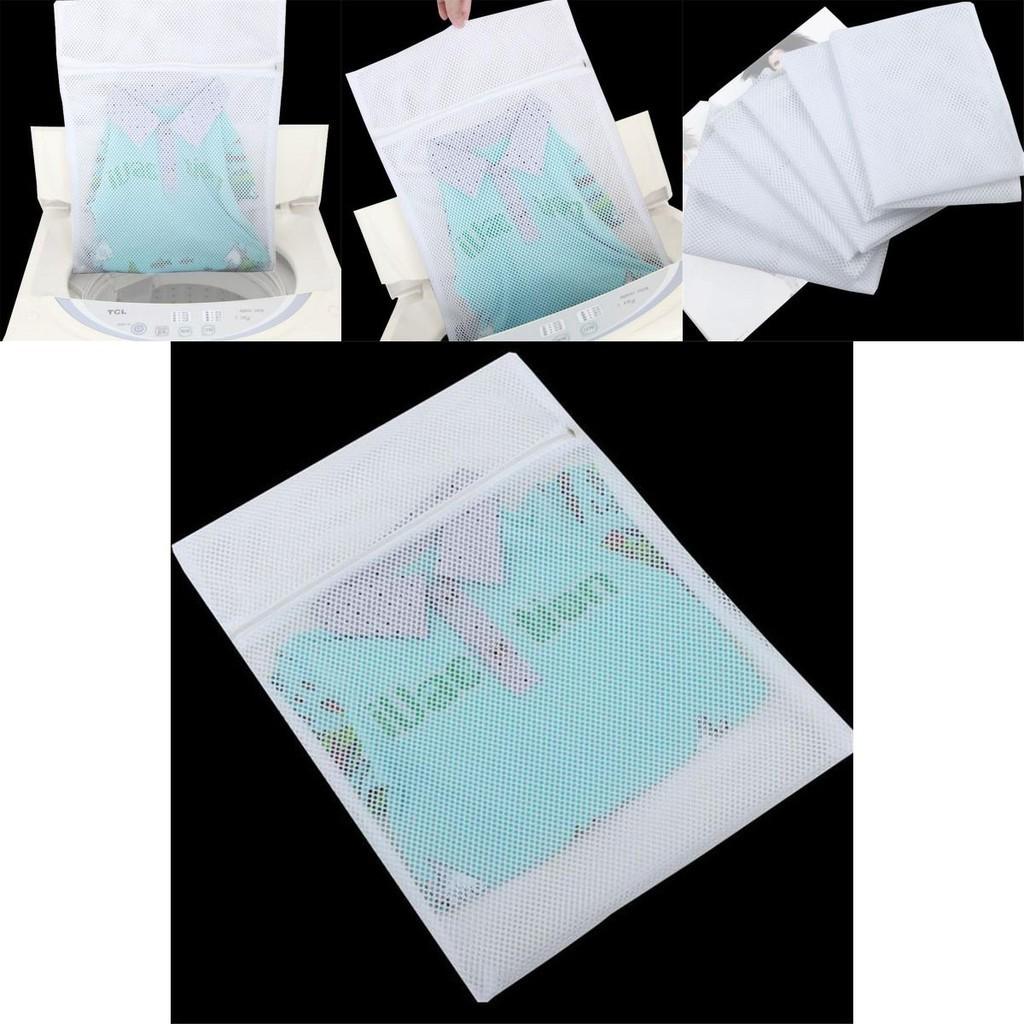 Large Size Laundry Net Zipper Washing Bag For Delicate Clothes 50x60cm Mesh Fabric